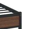vidaXL Metal Bed Frame without Mattress Brown Oak 80x200 cm