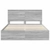 vidaXL Bed Frame with Headboard Grey Sonoma 160 x 200 cm Engineer Wood