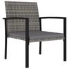 vidaXL Garden Dining Chairs 2 pcs Poly Rattan Grey