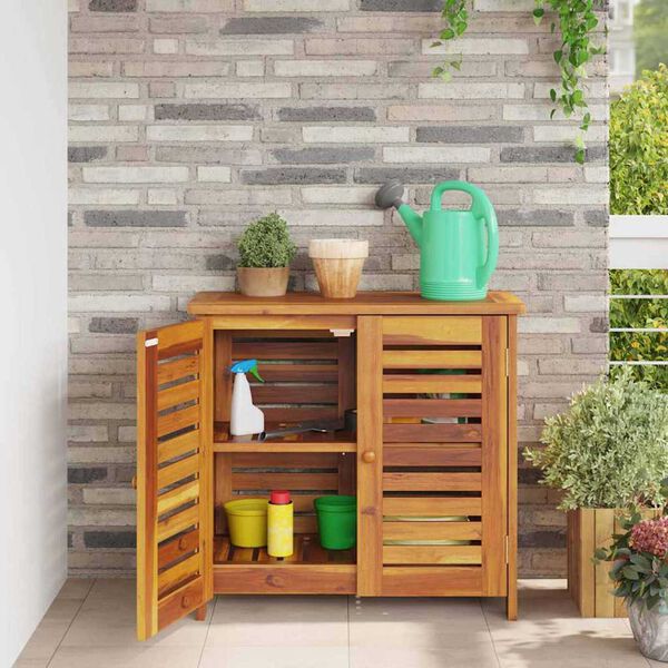 vidaXL Garden Cabinet Natural 75 x 35 x 70cm Solid Acacia Wood