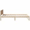 vidaXL Bed Frame with Headboard Natural 90 x 190 cm Solid Pine Wood