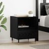 vidaXL Bedside Cabinet Black Oak 40 x 35 x 50 cm Engineered Wood