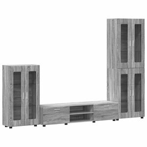 vidaXL TV Cabinet Set FLORIN 3 pcs Grey Sonoma Engineered Wood