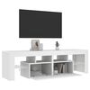 vidaXL TV Cabinet with LED Lights White 140x36.5x40 cm