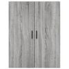 vidaXL Highboard Grey Sonoma 69.5x34x180 cm Engineered Wood
