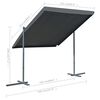 vidaXL Gazebo with Tiltable Retractable Roof 350x253x196 cm Anthracite