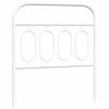 vidaXL Metal Replace Headboard White 80 cm