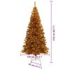 vidaXL Christmas Tree with 300 LEDs with Stand Gold 210 cm PET