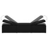vidaXL Garden Sunloungers Reclining 3 pcs Black Poly rattan