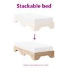 vidaXL Bed Frame No Mattress Stackable 90x190 cm Single Solid Wood