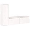 vidaXL TV Cabinets 3 pcs White Solid Wood Pine