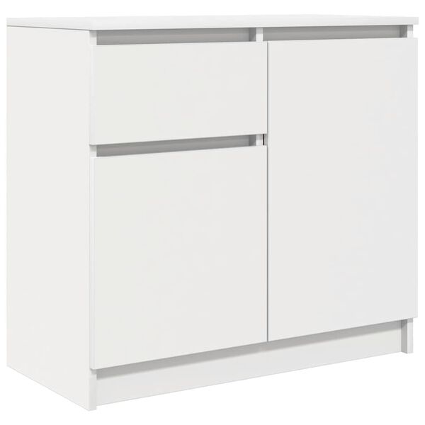vidaXL Sideboard with Drawer White 71x35x65 cm Engineered Wood