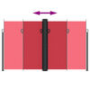 vidaXL Retractable Side Awning Red 200x1000 cm