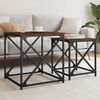 vidaXL Nesting Coffee Tables 2 pcs Brown Oak Engineered Wood