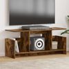 vidaXL TV Stand Smoked Oak 102 x 35 x 45 cm Engineered Wood