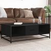 vidaXL Coffee Table Black 100x57x35 cm Engineered Wood and Metal