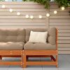 vidaXL Garden Corner Sofa Solid Pine Wood Wax Brown 62 x 62 x 70.5 cm