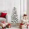 vidaXL Artificial Hinged Christmas Tree Green and White 120 cm