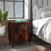 vidaXL Bed Cabinets with Metal Legs Smoked Oak 40x30x50 cm