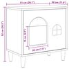 vidaXL Cat House Concerte 51 x 30 x 52 cm Engineered Wood
