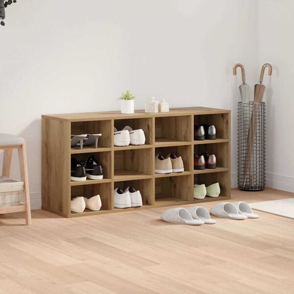 vidaXL Shoe Cabinet Artisan Oak 103 x 30 x 51 cm Engineered Wood