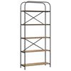 vidaXL Bookshelf 5-Tier 80 x 30 x 183 cm Engineered wood Artisan Oak