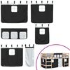 vidaXL Kids' Loft Bed with Curtains without Mattress White&Black 80x200cm
