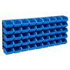 vidaXL 48 Piece Storage Bin Kit with Wall Panels Blue and Black