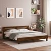 vidaXL Bed Frame without Mattress Brown Oak 200x200 cm