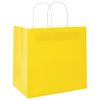 vidaXL Paper Bags 250 pcs with Handles Yellow 26x17x25 cm