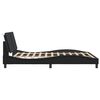 vidaXL Bed Frame without Mattress "Zadar" Black 160x200 cm Faux Leather