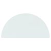 vidaXL Fireplace Glass Plate Half Round 1200x600 mm