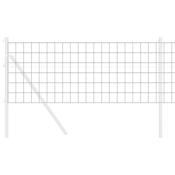 vidaXL Euro Fence Grey 0.4 x 10 m PVC-coated iron