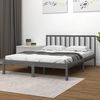 vidaXL Bed Frame without Mattress Grey Solid Wood Pine 200x200 cm