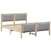 vidaXL Bed Frame with Headboard Light Grey 150 x 200 cm Fabric