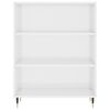vidaXL Highboard High Gloss White 69.5x34x180 cm Engineered Wood