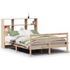 vidaXL Bookcase Bed without Mattress 150x200 cm King Solid Wood Pine