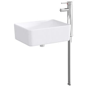 vidaXL Bathroom Wash Basin Chrome 40.5 x 30.5 x 13 cm Metal