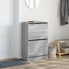 vidaXL Shoe Cabinet Grey Sonoma 60x34x96.5 cm Engineered Wood