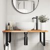 vidaXL Basin Shelf Wall Mounted Steel and Solid Wood Acacia