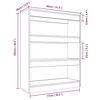 vidaXL Book Cabinet/Room Divider Brown Oak 80x30x103 cm Engineered wood