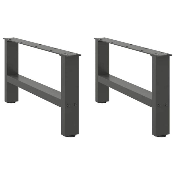vidaXL Coffee Table Legs Anthracite 2 pcs 70x(30-31) cm Steel
