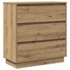 vidaXL Bedside Cabinet Artisan Oak 71 x 34.5 x 75 cm Engineered wood