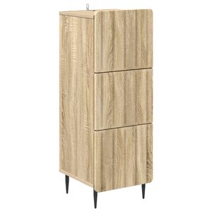 vidaXL Drawer Cabinet 33 x 34.5 x 92 cm Engineered Wood Sonoma Oak