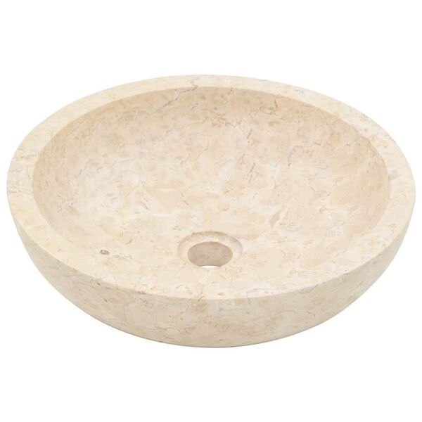 vidaXL Sink 40x12 cm Marble Cream