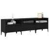 vidaXL TV Cabinet Black Oak 150 x 30 x 45 cm Engineered Wood and Iron