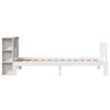 vidaXL Bookcase Bed without Mattress White 75x190cm Small Single Solid Wood Pine