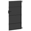vidaXL Garden Gate Black 105 x 200 cm Powder-coated steel