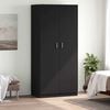 vidaXL Wardrobe Black 90x52x200 cm Engineered Wood