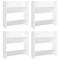 vidaXL Wall Shoe Cabinets 4 pcs White 60x18x60 cm Engineered Wood